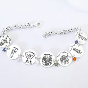 Pulsera 7 arcángeles de plata- ANGE´S