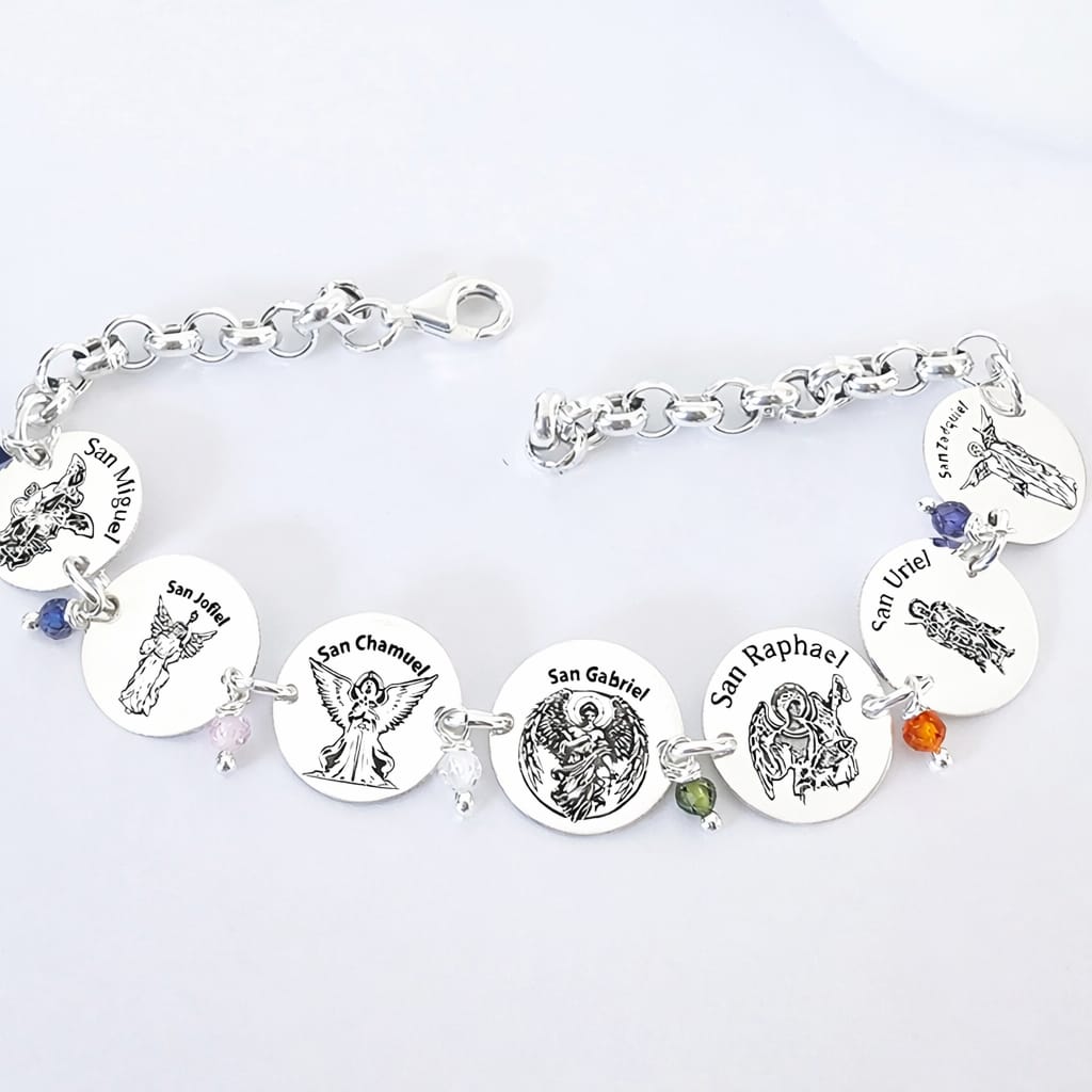 Pulsera 7 arcángeles de plata- ANGE´S